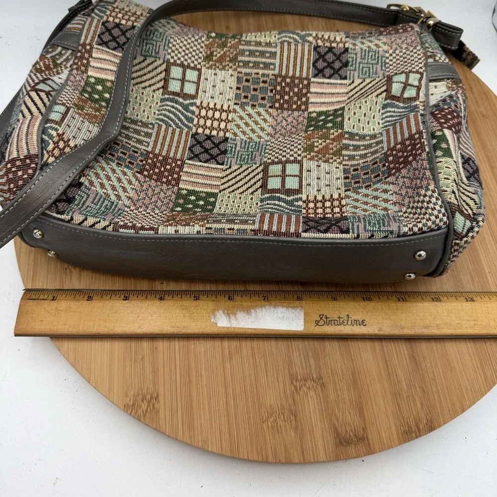 Vintage SAS Purse Shoulder‎ Bag Multicolor Patchwork Tapestry Jacquard NWT
